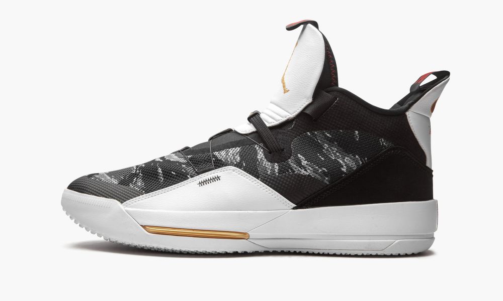 Nike Air Jordan XXXIII "Tiger Camo" Moški Čevlji Črne Bele | Slovenija-3956148